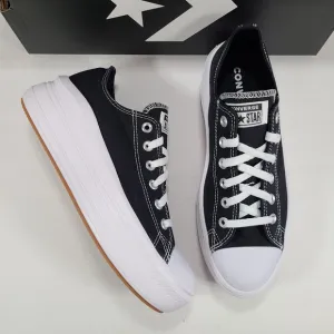 Converse CTAS Move Ox Platform Sneakers Black White Women's Size 10.5