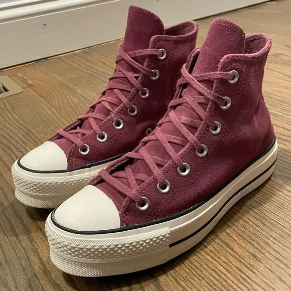 Converse CTAS Platform Lift OX Shadowberry Platform Sneakers 572229C Women's 7.5