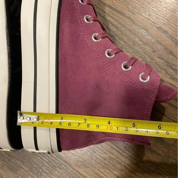 Converse CTAS Platform Lift OX Shadowberry Platform Sneakers 572229C Women's 7.5