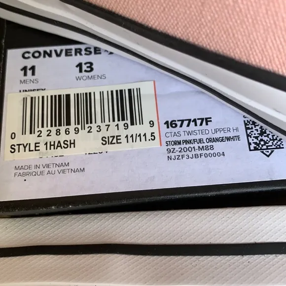 CONVERSE CTAS TWISTED UPPER HI STORM PINK/FUEL ORM