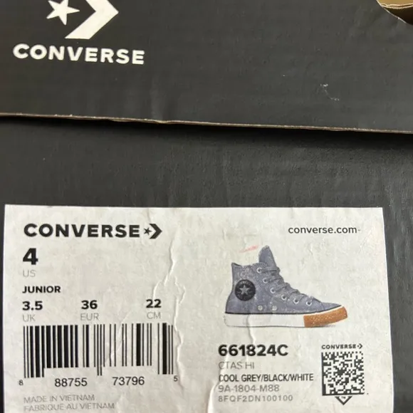 Converse Gray High-Top Sneakers