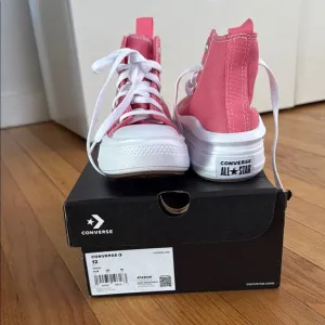 Converse High-Top Pink and White Sneakers