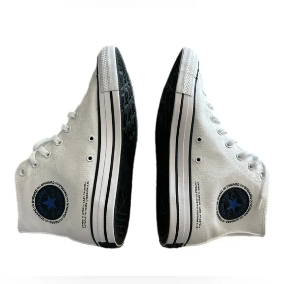 Converse high top white sneakers