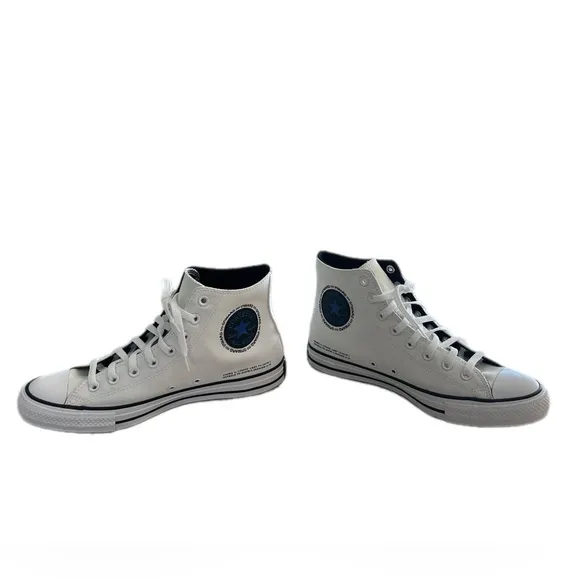 Converse high top white sneakers