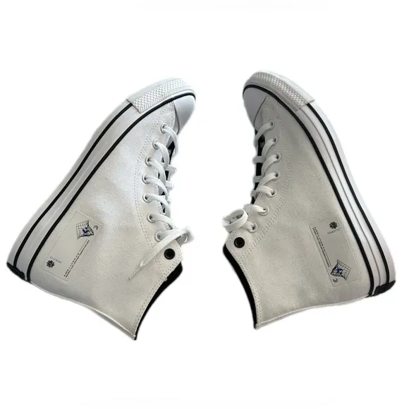 Converse high top white sneakers