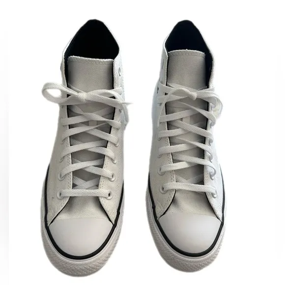 Converse high top white sneakers