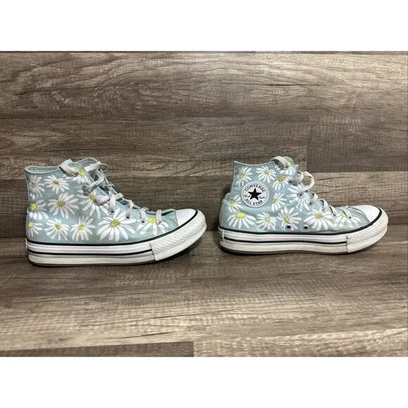 Converse Kids Chuck Taylor All Star Lift Platform Floral Sneakers A06337C Size 6