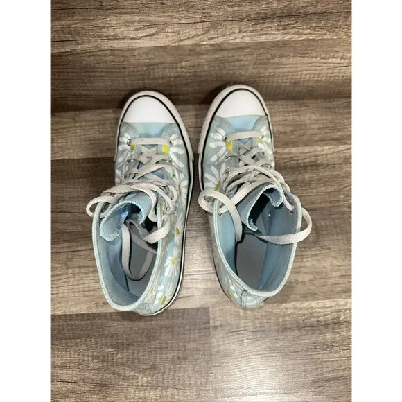 Converse Kids Chuck Taylor All Star Lift Platform Floral Sneakers A06337C Size 6