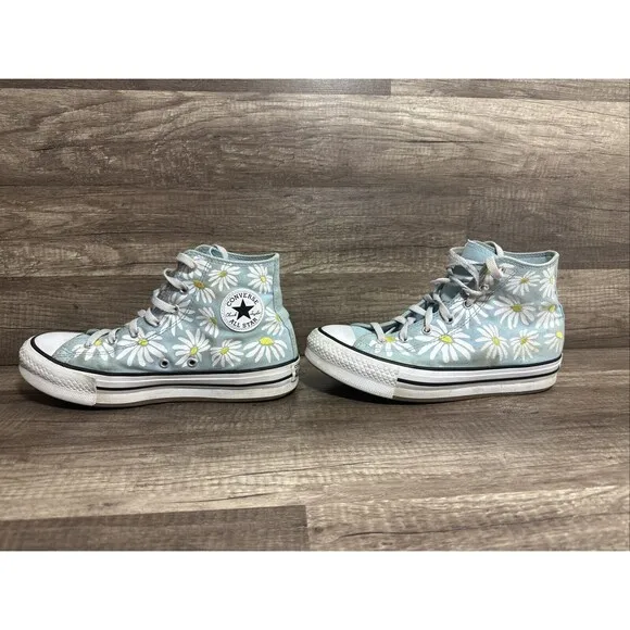Converse Kids Chuck Taylor All Star Lift Platform Floral Sneakers A06337C Size 6