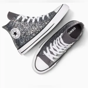 Converse kids dark matter/white High-Top Sneakers size 4. New