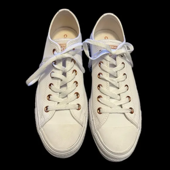 Converse Leather Stylish White Platform Sneakers
