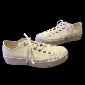 Converse Leather Stylish White Platform Sneakers