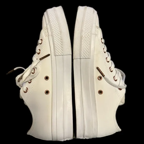 Converse Leather Stylish White Platform Sneakers