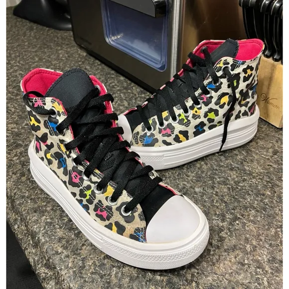 Converse Leopard Print Chuck All Star Move Sneakers