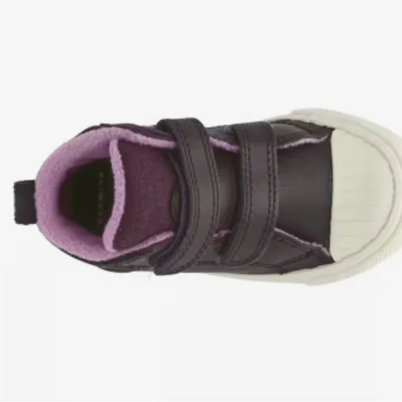 Converse Purple and Black High-Top Sneakers with Velcro Straps