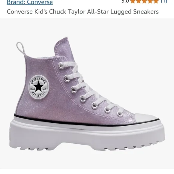 Converse Purple High-Top Sneakers with Canvas Upper