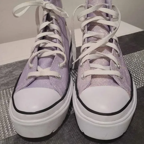 Converse Purple High-Top Sneakers with Canvas Upper