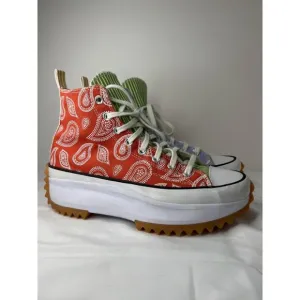 Converse Run Star Hike Hi Floral &amp; Paisley Platform Unisex Sneakers 11 A03296C