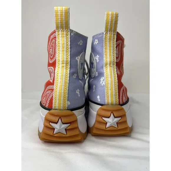 Converse Run Star Hike Hi Floral &amp; Paisley Platform Unisex Sneakers 11 A03296C