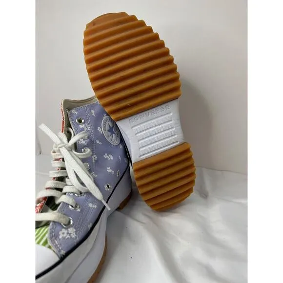 Converse Run Star Hike Hi Floral &amp; Paisley Platform Unisex Sneakers 11 A03296C
