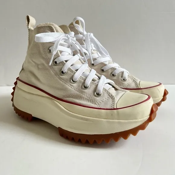 Converse Run Star Hike High 'Parchment' Unisex Platform Sneakers 171126C size 6