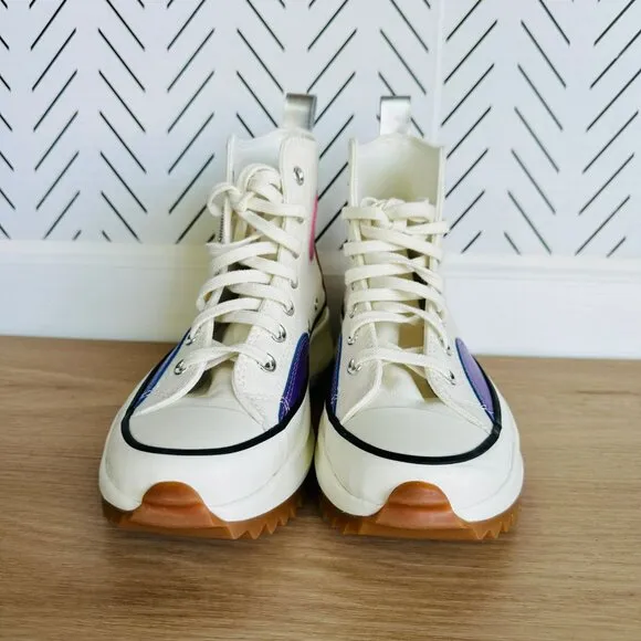 ❤️❤️Converse Run Star Hike Platform Chrome Chunky Sz 10 Men Shoes Beige A09796C