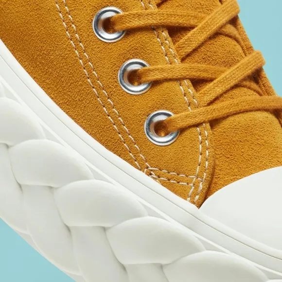 Converse Runway Cable Suede Platform Chuck Taylor All Star Low Top Saffron