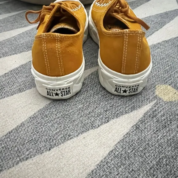 Converse Runway Cable Suede Platform Chuck Taylor All Star Low Top Saffron