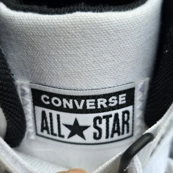 Converse White and Black High-Top Men's Sneakers Sz 10