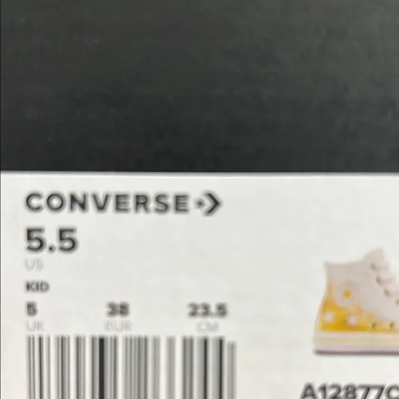 Converse White and Gold High-Top Sneakers