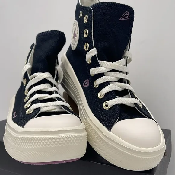 Converse WMNS Black High-Top Sneakers Platform A07136CCTAS MOVE HIBLACK/DREAMY