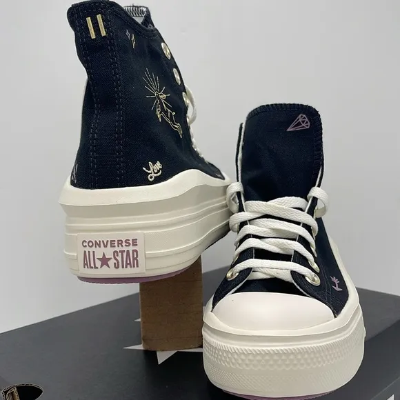 Converse WMNS Black High-Top Sneakers Platform A07136CCTAS MOVE HIBLACK/DREAMY
