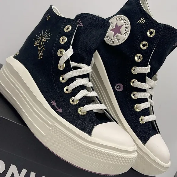 Converse WMNS Black High-Top Sneakers Platform A07136CCTAS MOVE HIBLACK/DREAMY