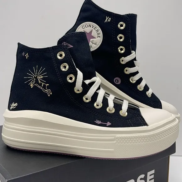 Converse WMNS Black High-Top Sneakers Platform A07136CCTAS MOVE HIBLACK/DREAMY
