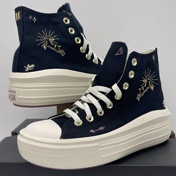 Converse WMNS Black High-Top Sneakers Platform A07136CCTAS MOVE HIBLACK/DREAMY