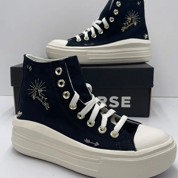 Converse WMNS Black High-Top Sneakers Platform A07136CCTAS MOVE HIBLACK/DREAMY