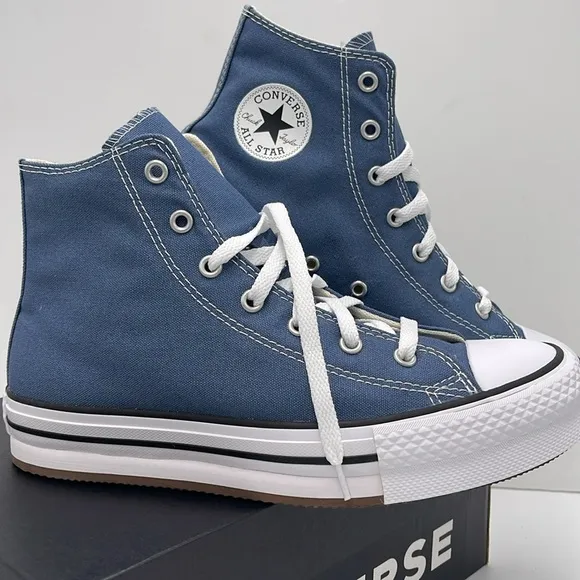 Converse WMNS Blue High-Top Sneakers Platform A10781FCTAS EVA LIFT HILAKESIDE
