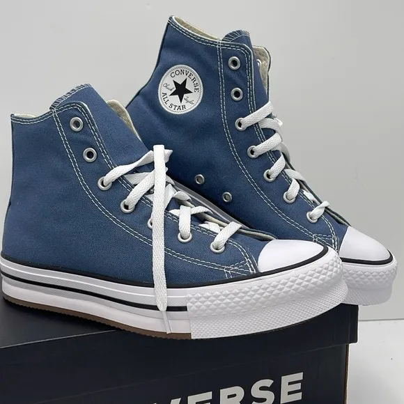 Converse WMNS Blue High-Top Sneakers Platform A10781FCTAS EVA LIFT HILAKESIDE