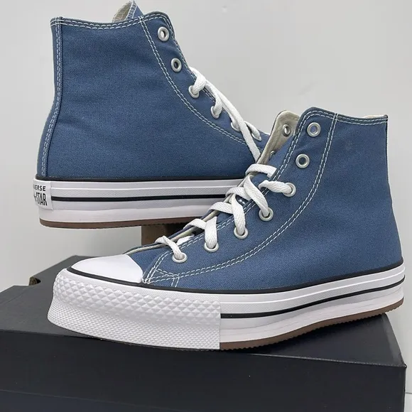 Converse WMNS Blue High-Top Sneakers Platform A10781FCTAS EVA LIFT HILAKESIDE