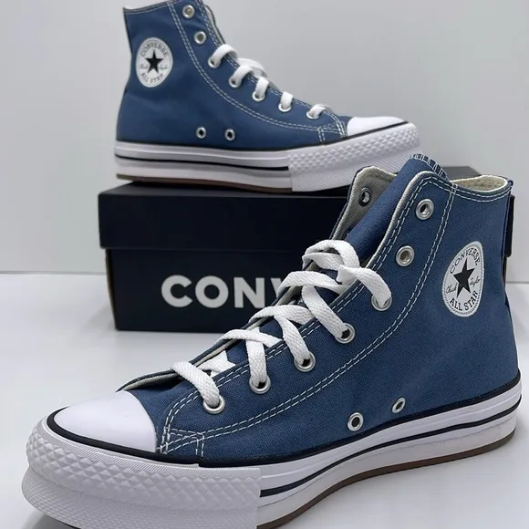Converse WMNS Blue High-Top Sneakers Platform A10781FCTAS EVA LIFT HILAKESIDE
