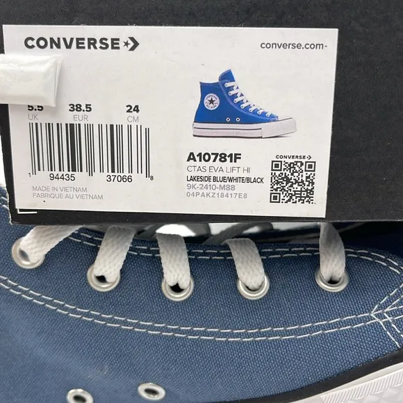 Converse WMNS Blue High-Top Sneakers Platform A10781FCTAS EVA LIFT HILAKESIDE