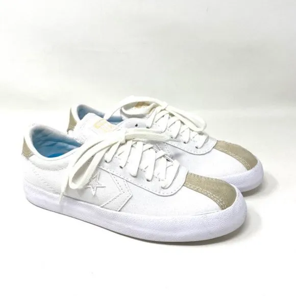 Converse Women 568901C Breakpoint Metallic Industrial Glam Low Top White Sneaker