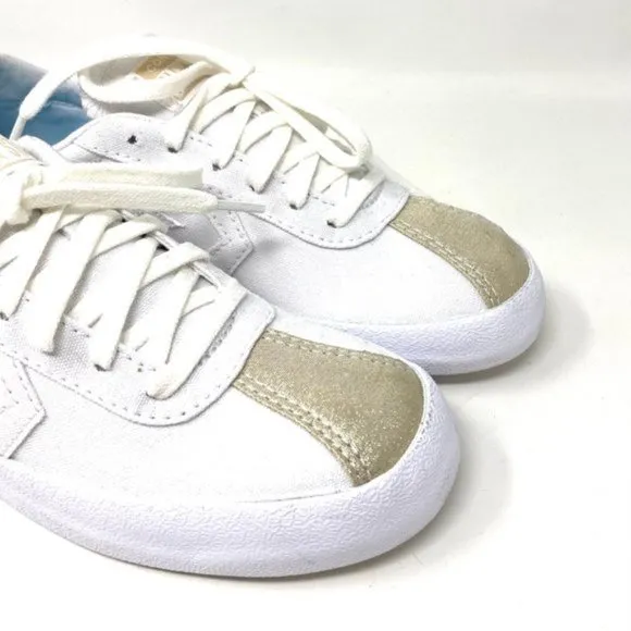 Converse Women 568901C Breakpoint Metallic Industrial Glam Low Top White Sneaker
