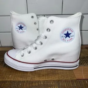 Converse Women All Star Platform Hidden Wedge Heel Sneakers Chuck Taylor White