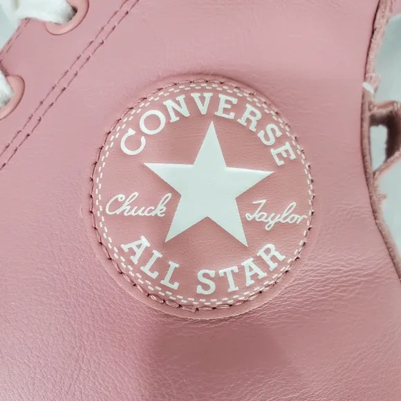 Converse Women's CTAS Lift Hi Sherpa A04256C Rust Pink/Egret Leather Sz 7