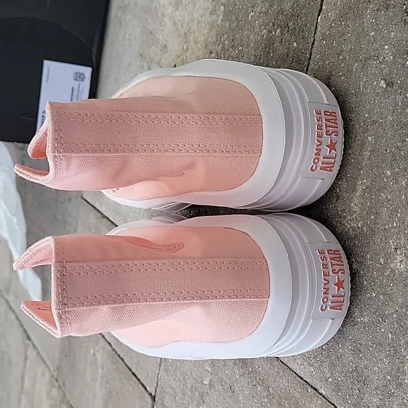 Converse Women's CTAS Move Hi Top Platform Sneakers Storm Pink &amp; White Canvas W8