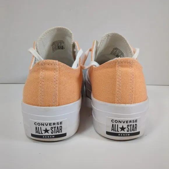 Converse Women's Low Top Platform Orange and Cream Sneakers , Size 8.5