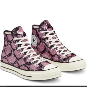 Converse Women's Pink Sequin High-Top Sneakers