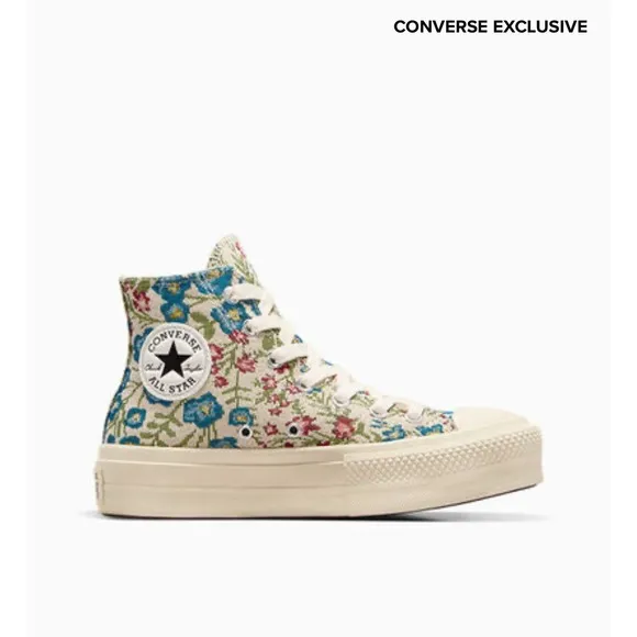 Converse Women's Sneakers Chuck Taylor Lift Platform Floral Tapestry A11992C Sz6