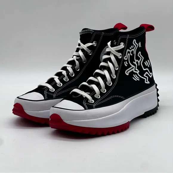 Converse X Keith Haring Run Star Platform Sneakers. Size 10.5